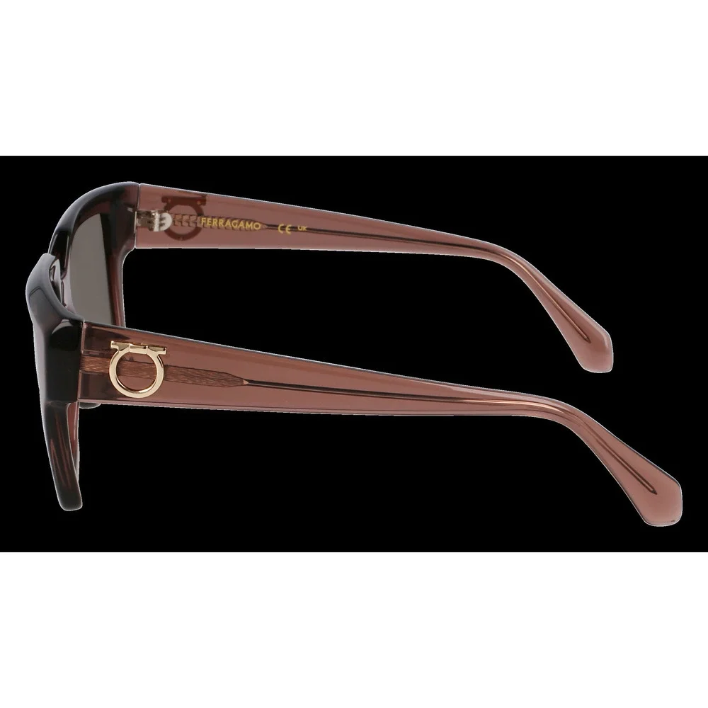 Salvatore Ferragamo SF2014S Sunglasses Transparen Mauve Rectangle